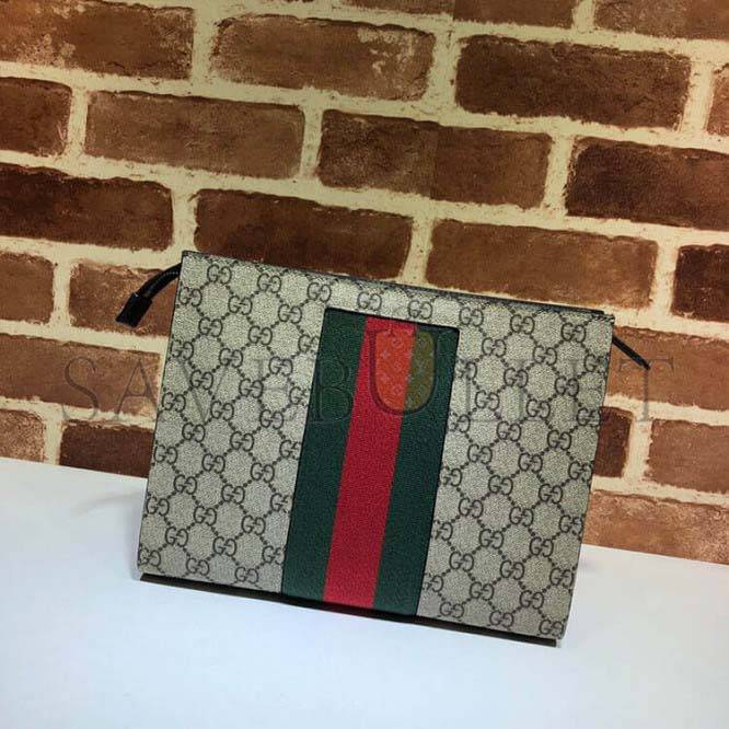 GUCCI SUPREME WEB POUCH 475316  (26*20*5cm)